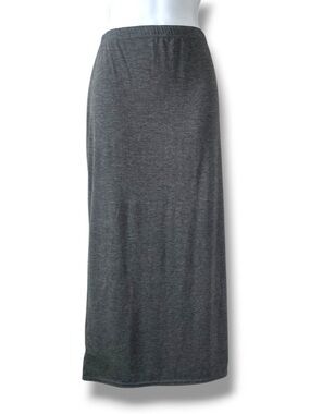 PrettyLittleThing Gray Maxi Skirt Bodycon Stretch High Waist Minimalist feminine